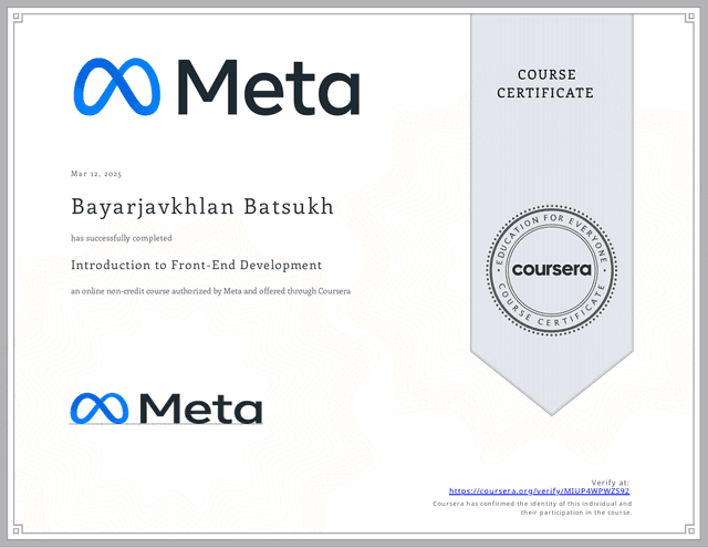 Meta Front-End Developer